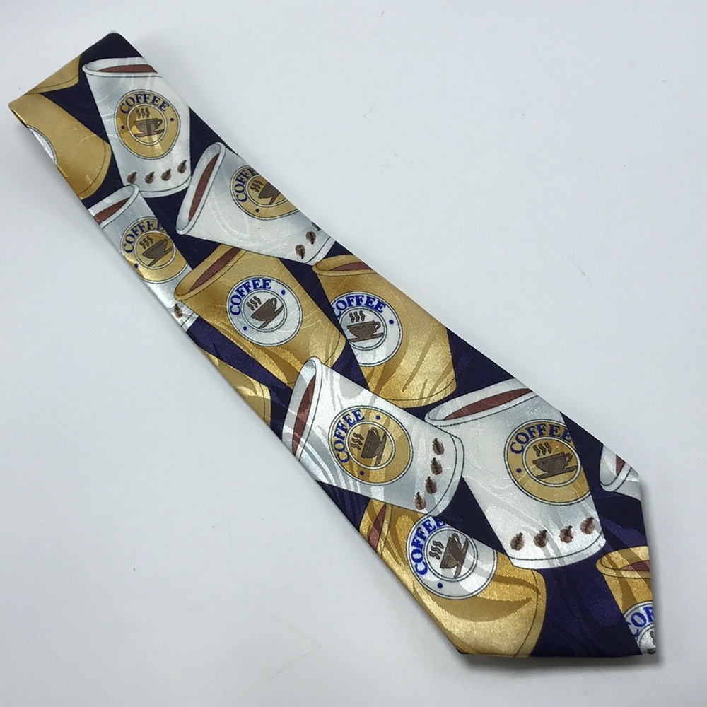 Steven Harris Coffee Themed Tie